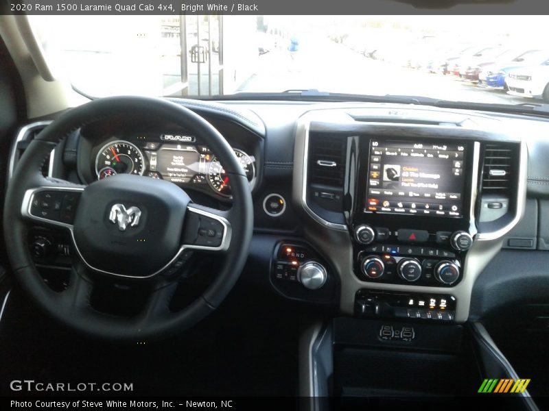 Bright White / Black 2020 Ram 1500 Laramie Quad Cab 4x4