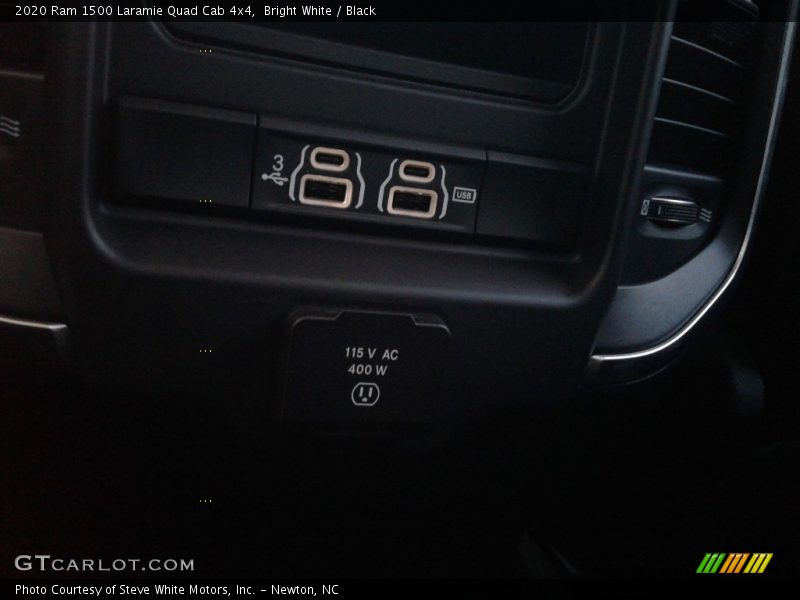 Bright White / Black 2020 Ram 1500 Laramie Quad Cab 4x4