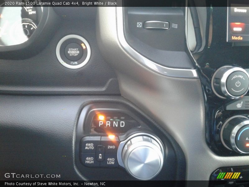 Bright White / Black 2020 Ram 1500 Laramie Quad Cab 4x4