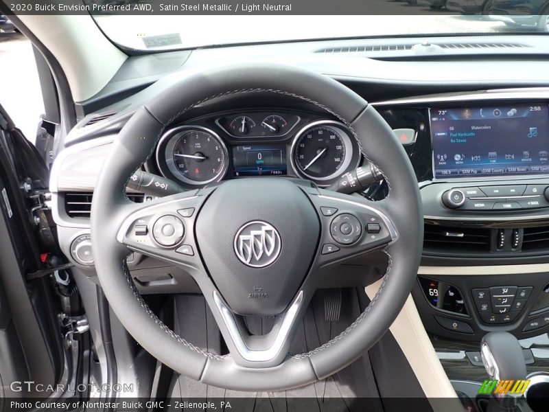 Satin Steel Metallic / Light Neutral 2020 Buick Envision Preferred AWD