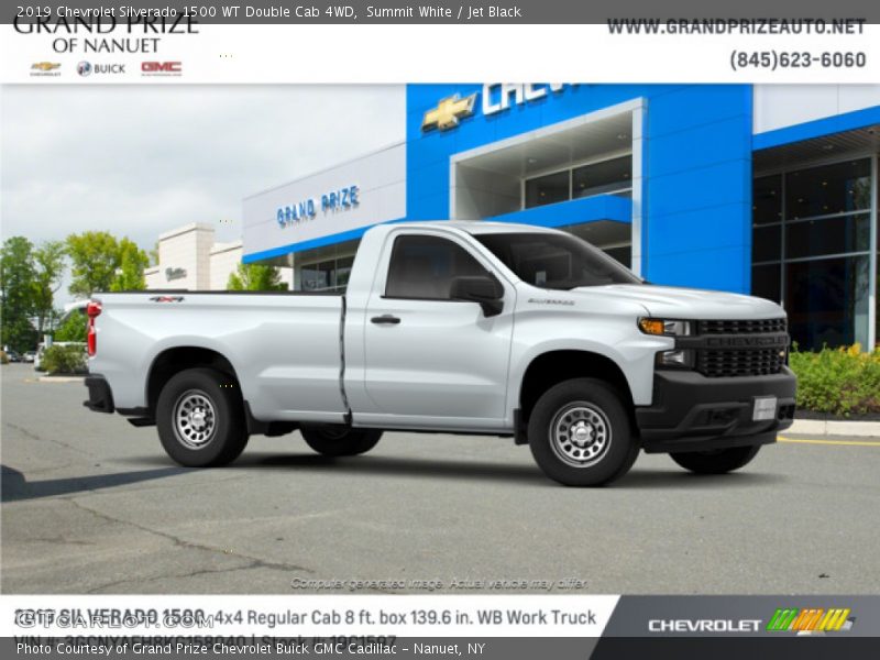 Summit White / Jet Black 2019 Chevrolet Silverado 1500 WT Double Cab 4WD