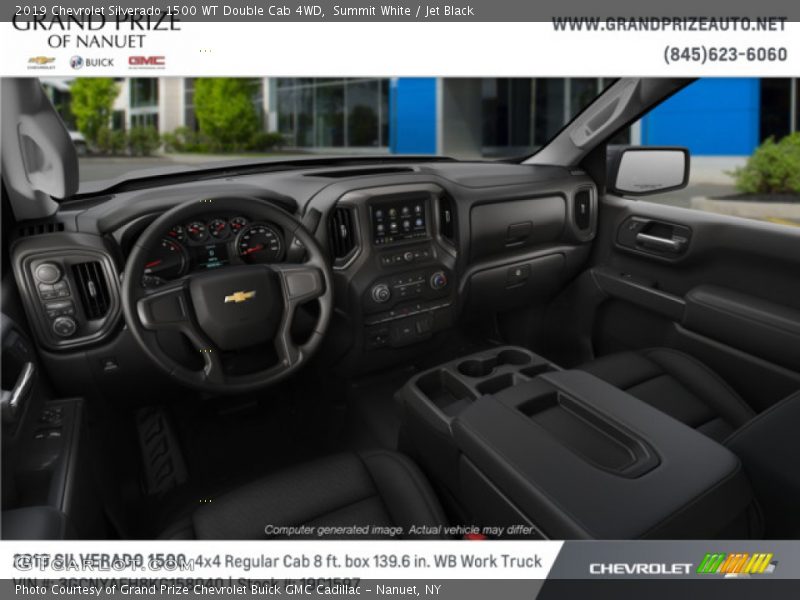 Summit White / Jet Black 2019 Chevrolet Silverado 1500 WT Double Cab 4WD