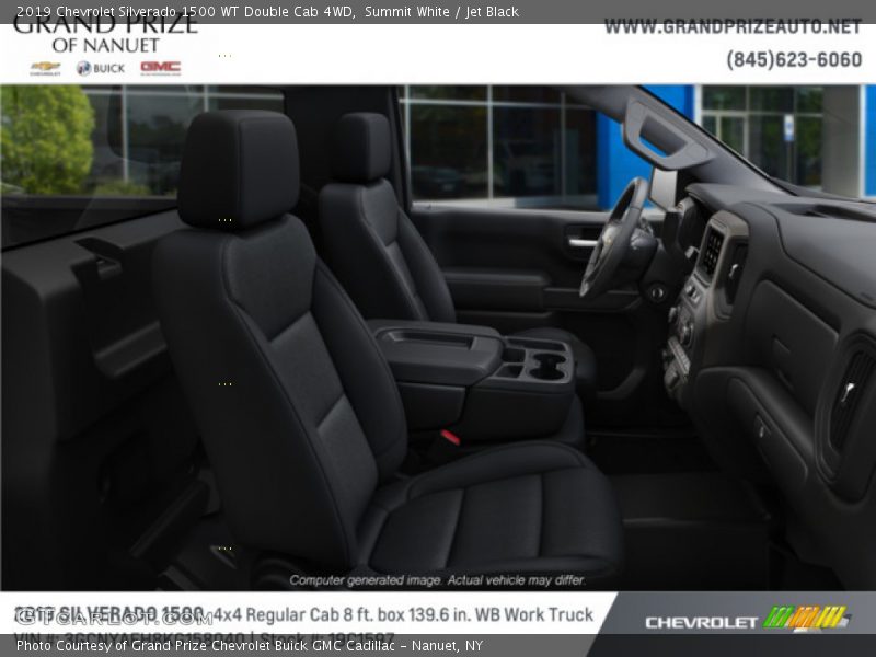 Summit White / Jet Black 2019 Chevrolet Silverado 1500 WT Double Cab 4WD
