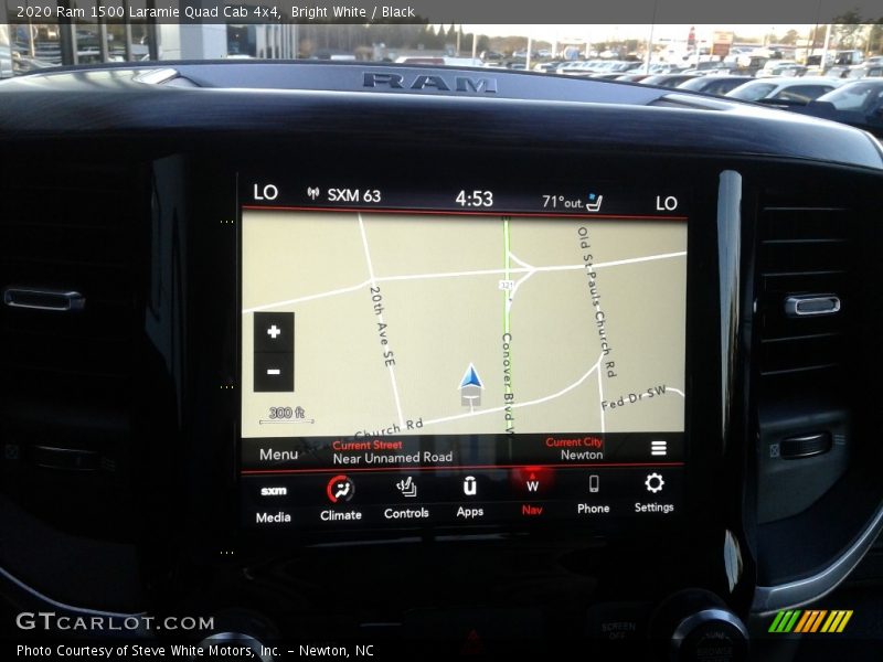 Bright White / Black 2020 Ram 1500 Laramie Quad Cab 4x4