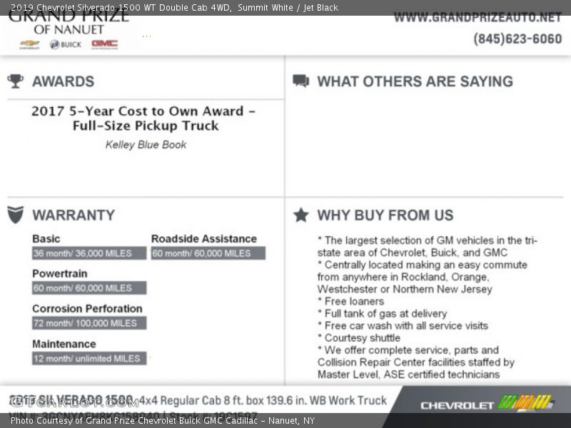 Summit White / Jet Black 2019 Chevrolet Silverado 1500 WT Double Cab 4WD