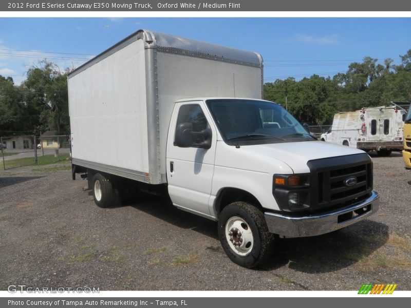 Oxford White / Medium Flint 2012 Ford E Series Cutaway E350 Moving Truck