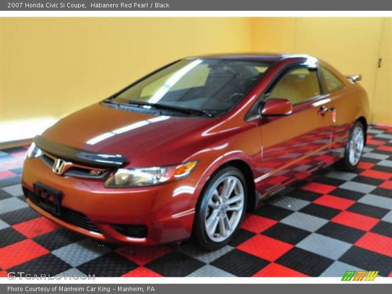 Habanero Red Pearl / Black 2007 Honda Civic Si Coupe
