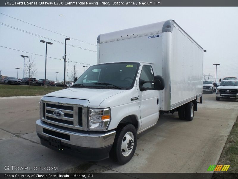 Oxford White / Medium Flint 2021 Ford E Series Cutaway E350 Commercial Moving Truck