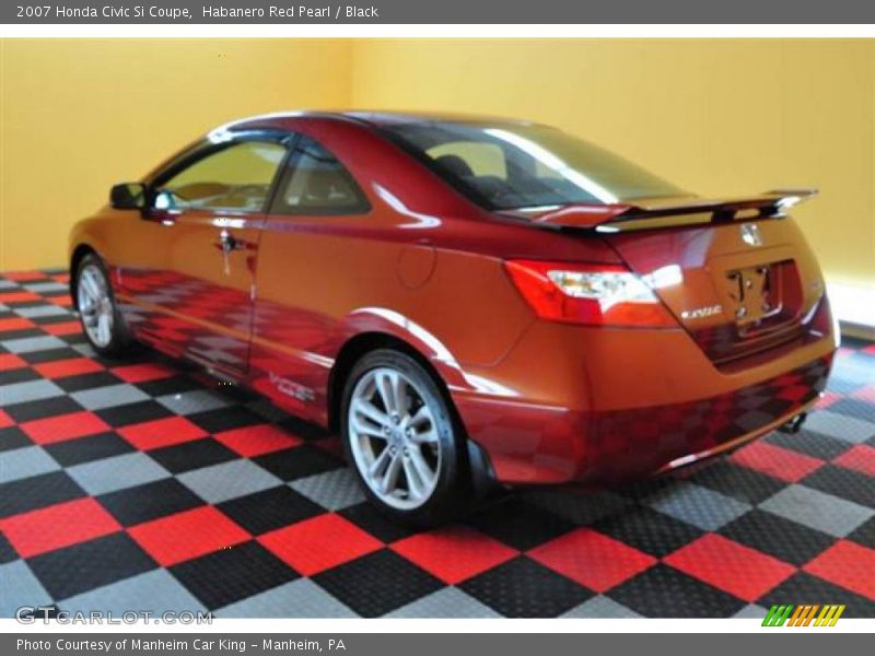 Habanero Red Pearl / Black 2007 Honda Civic Si Coupe