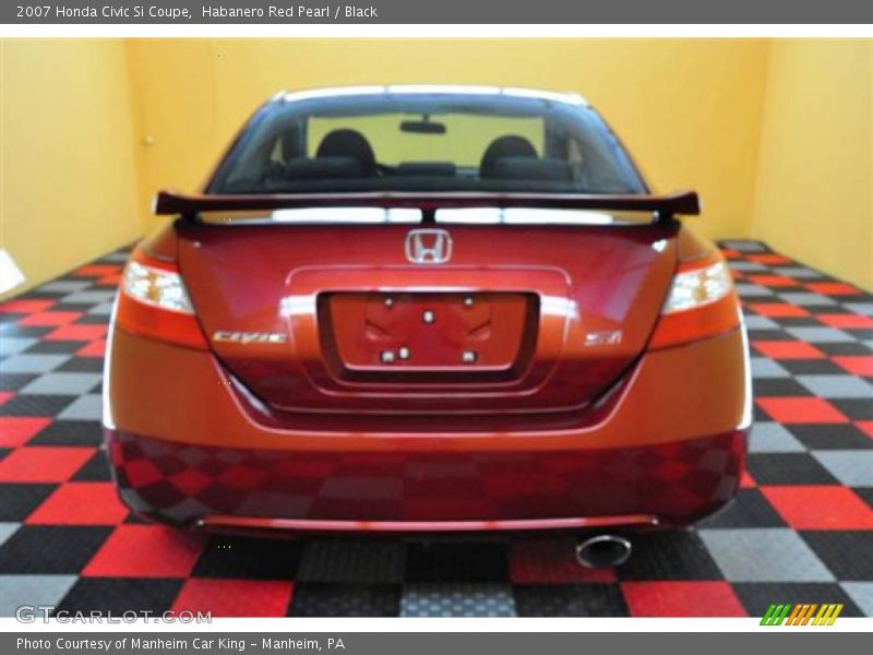 Habanero Red Pearl / Black 2007 Honda Civic Si Coupe
