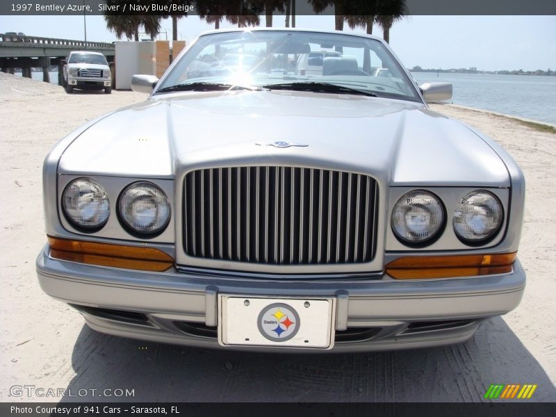 Silver / Navy Blue/Beige 1997 Bentley Azure