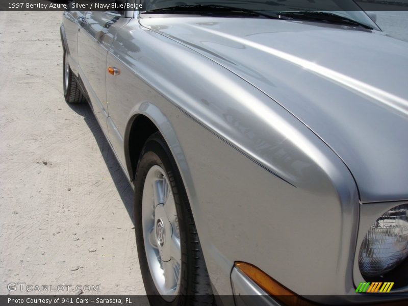 Silver / Navy Blue/Beige 1997 Bentley Azure