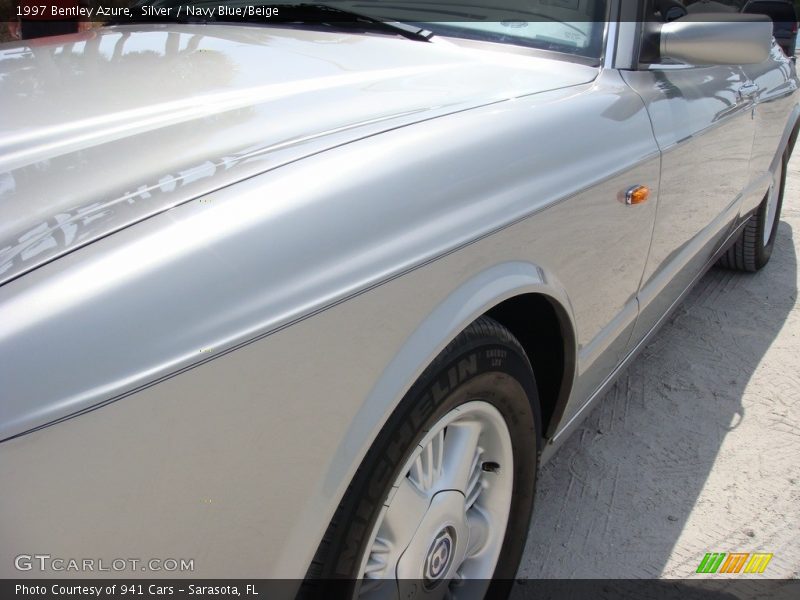 Silver / Navy Blue/Beige 1997 Bentley Azure