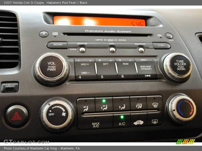 Habanero Red Pearl / Black 2007 Honda Civic Si Coupe