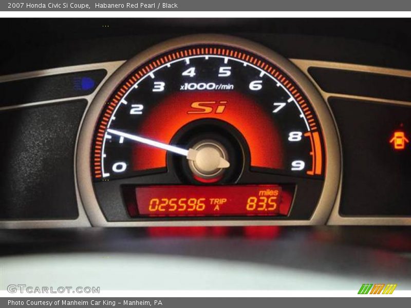 Habanero Red Pearl / Black 2007 Honda Civic Si Coupe