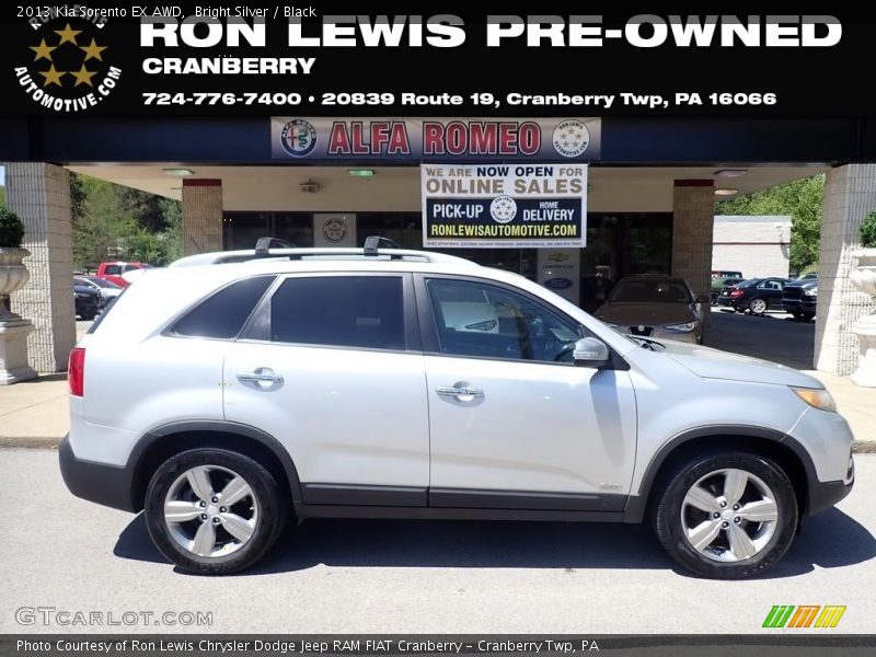 Bright Silver / Black 2013 Kia Sorento EX AWD