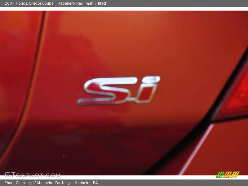 Habanero Red Pearl / Black 2007 Honda Civic Si Coupe