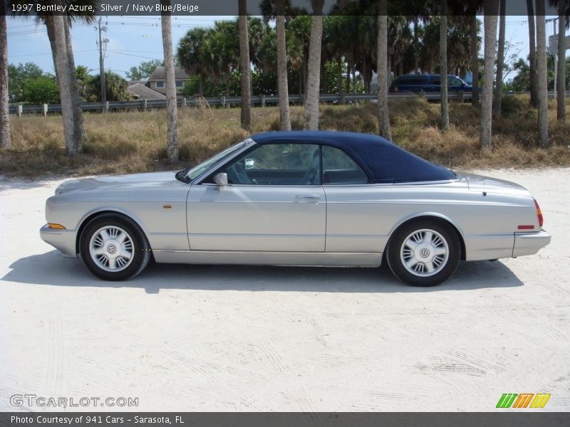 Silver / Navy Blue/Beige 1997 Bentley Azure