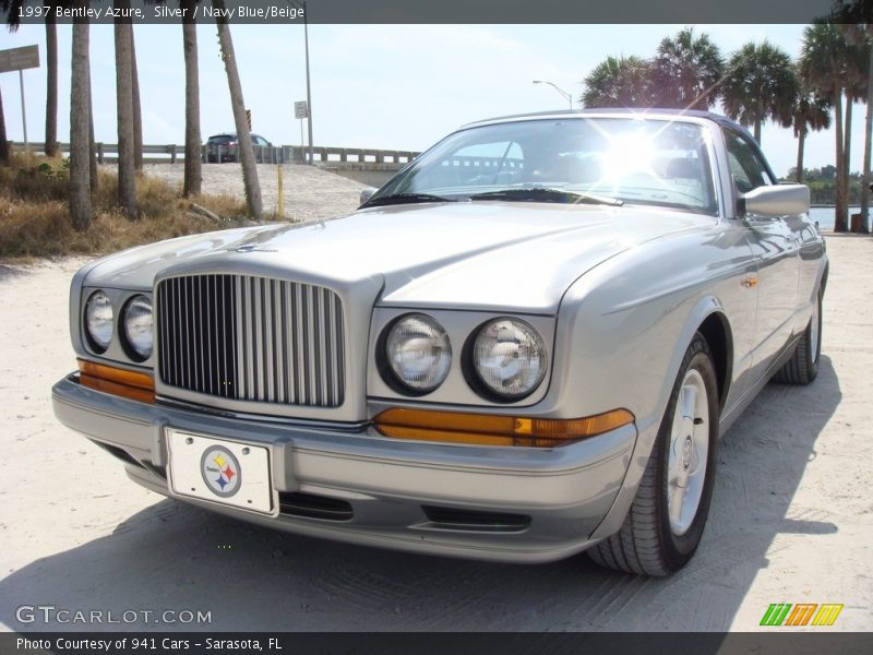 Silver / Navy Blue/Beige 1997 Bentley Azure