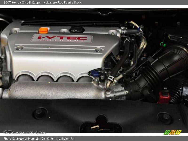 Habanero Red Pearl / Black 2007 Honda Civic Si Coupe