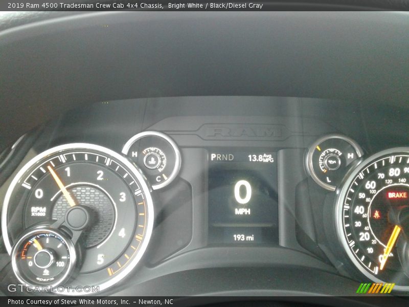 Bright White / Black/Diesel Gray 2019 Ram 4500 Tradesman Crew Cab 4x4 Chassis