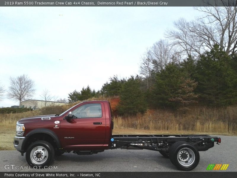  2019 5500 Tradesman Crew Cab 4x4 Chassis Delmonico Red Pearl