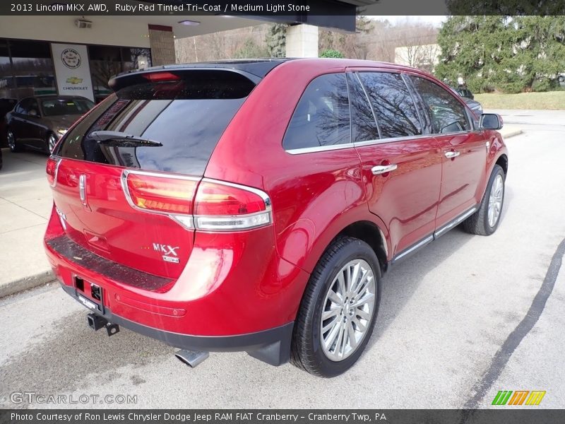 Ruby Red Tinted Tri-Coat / Medium Light Stone 2013 Lincoln MKX AWD