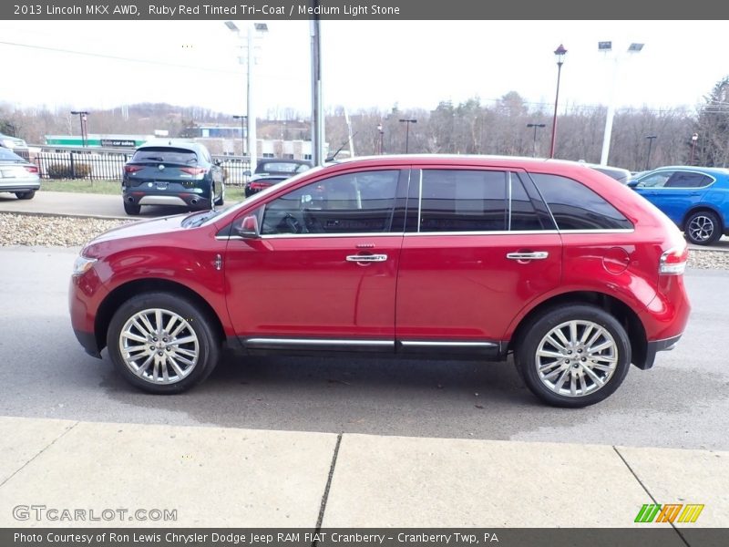 Ruby Red Tinted Tri-Coat / Medium Light Stone 2013 Lincoln MKX AWD
