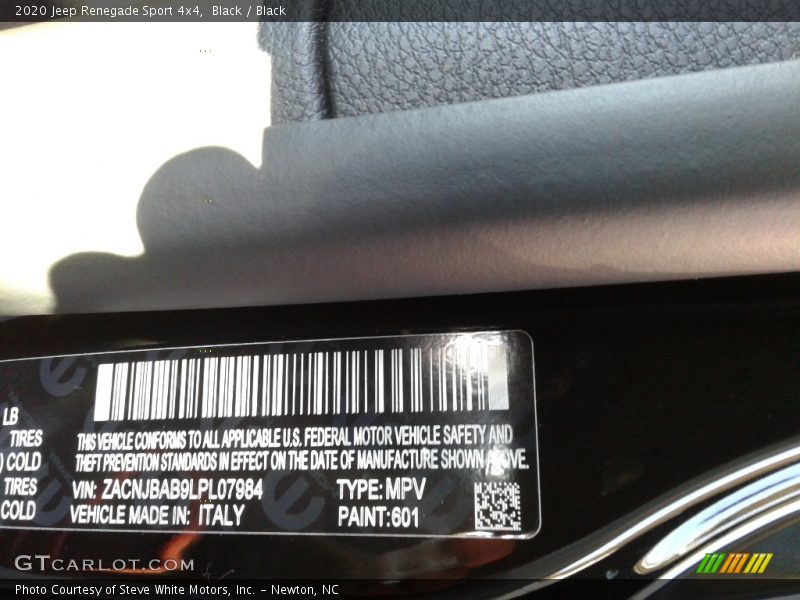Black / Black 2020 Jeep Renegade Sport 4x4