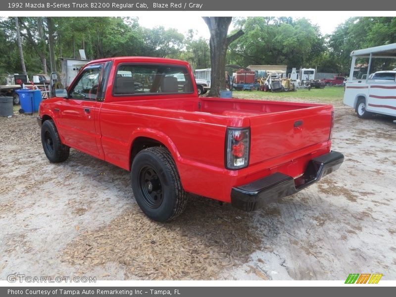 Blaze Red / Gray 1992 Mazda B-Series Truck B2200 Regular Cab