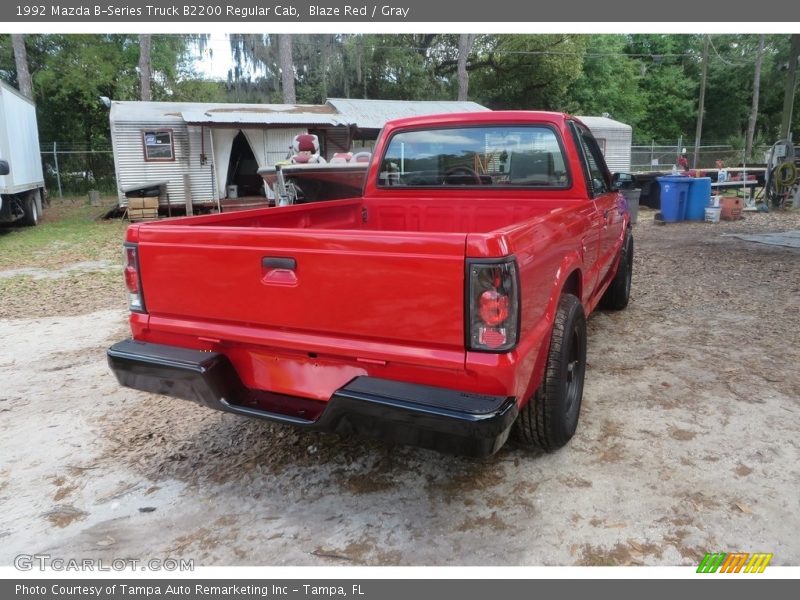 Blaze Red / Gray 1992 Mazda B-Series Truck B2200 Regular Cab