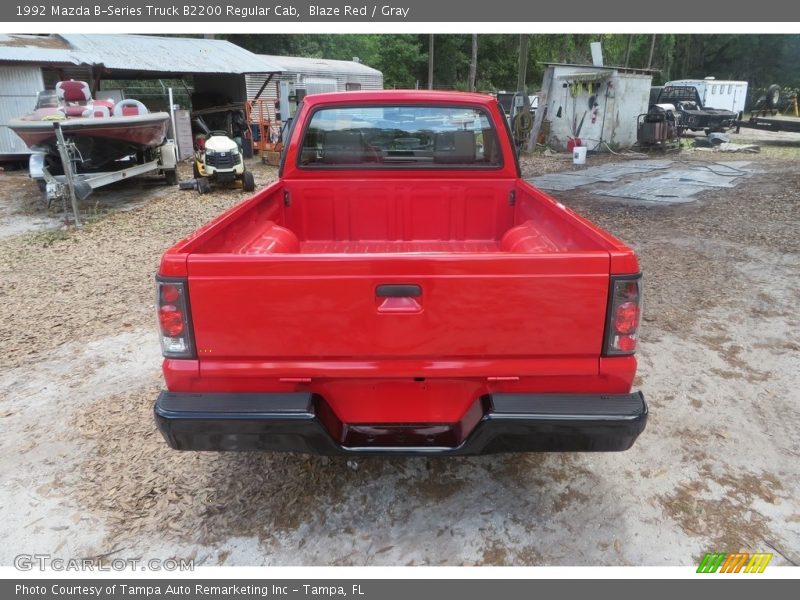 Blaze Red / Gray 1992 Mazda B-Series Truck B2200 Regular Cab