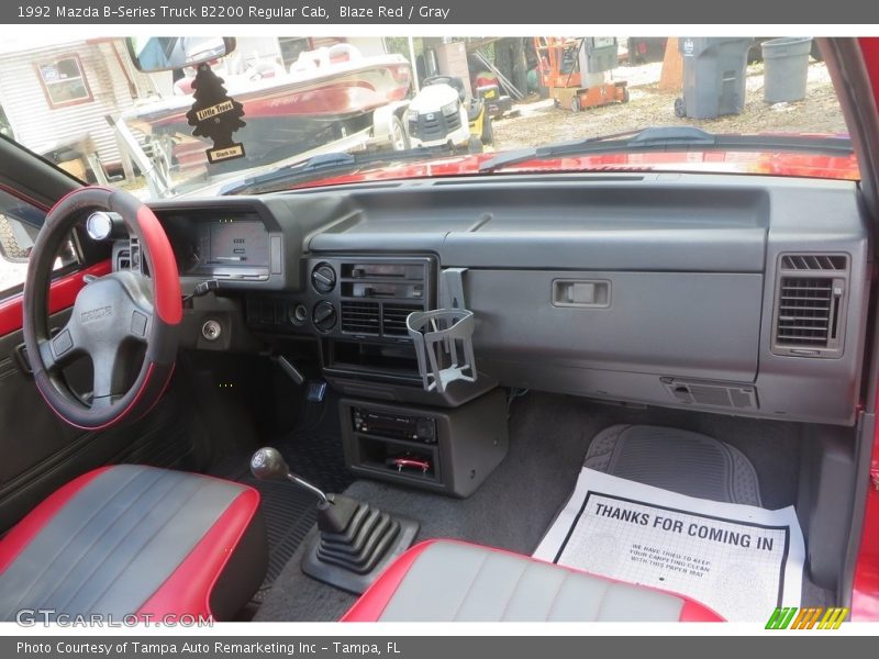 Blaze Red / Gray 1992 Mazda B-Series Truck B2200 Regular Cab