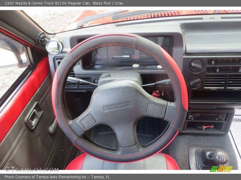 Blaze Red / Gray 1992 Mazda B-Series Truck B2200 Regular Cab
