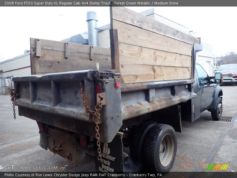 Forest Green Metallic / Medium Stone 2008 Ford F550 Super Duty XL Regular Cab 4x4 Dump Truck