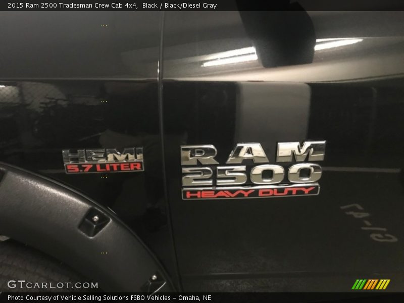 Black / Black/Diesel Gray 2015 Ram 2500 Tradesman Crew Cab 4x4
