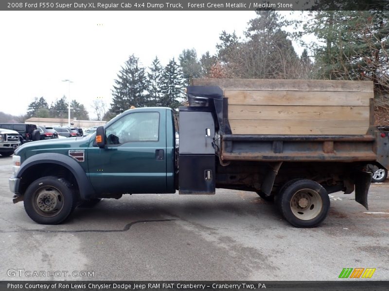  2008 F550 Super Duty XL Regular Cab 4x4 Dump Truck Forest Green Metallic