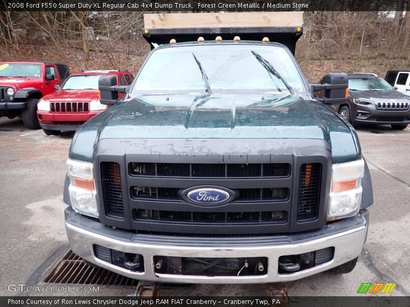 Forest Green Metallic / Medium Stone 2008 Ford F550 Super Duty XL Regular Cab 4x4 Dump Truck