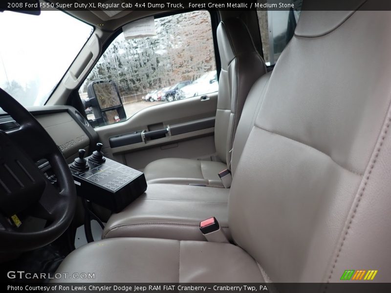 Forest Green Metallic / Medium Stone 2008 Ford F550 Super Duty XL Regular Cab 4x4 Dump Truck