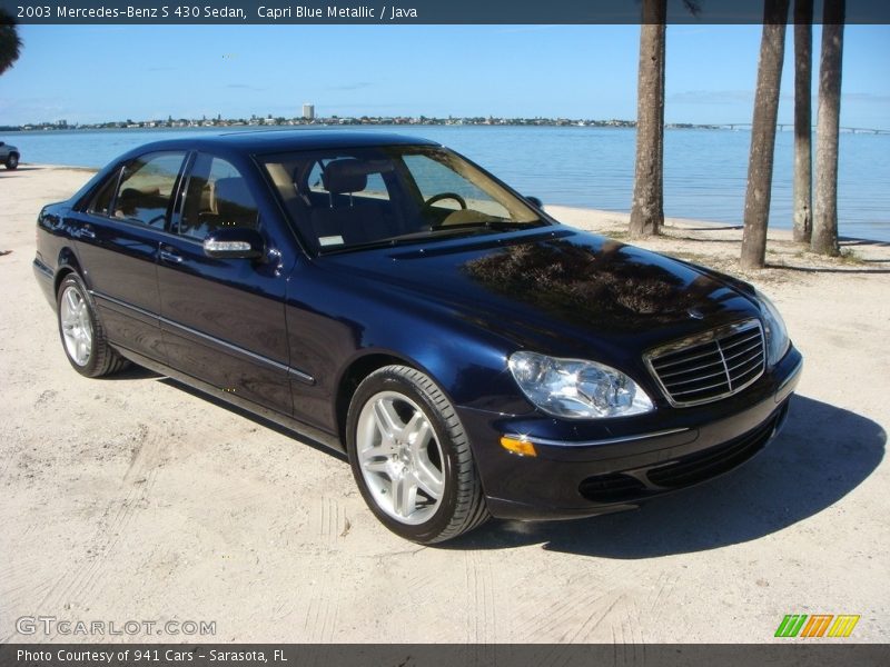 Capri Blue Metallic / Java 2003 Mercedes-Benz S 430 Sedan