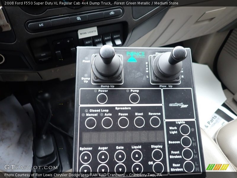 Forest Green Metallic / Medium Stone 2008 Ford F550 Super Duty XL Regular Cab 4x4 Dump Truck