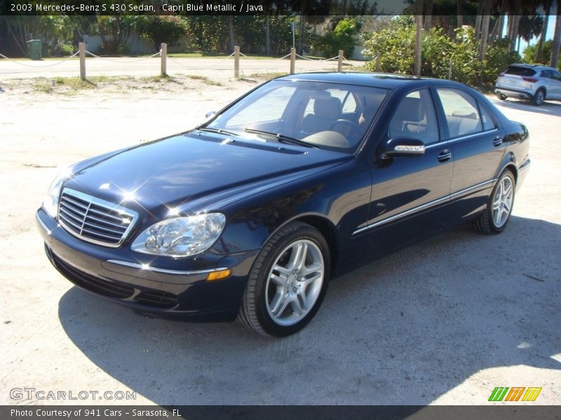 Capri Blue Metallic / Java 2003 Mercedes-Benz S 430 Sedan