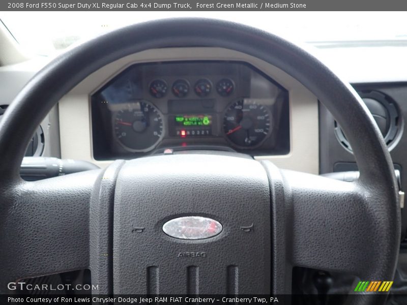 Forest Green Metallic / Medium Stone 2008 Ford F550 Super Duty XL Regular Cab 4x4 Dump Truck
