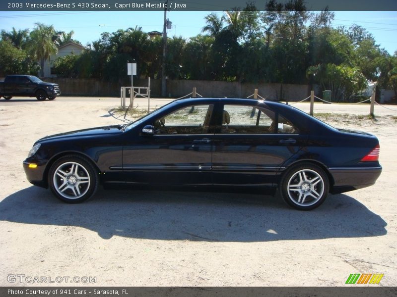 Capri Blue Metallic / Java 2003 Mercedes-Benz S 430 Sedan