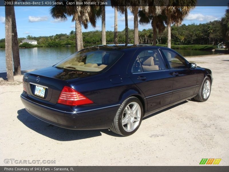 Capri Blue Metallic / Java 2003 Mercedes-Benz S 430 Sedan