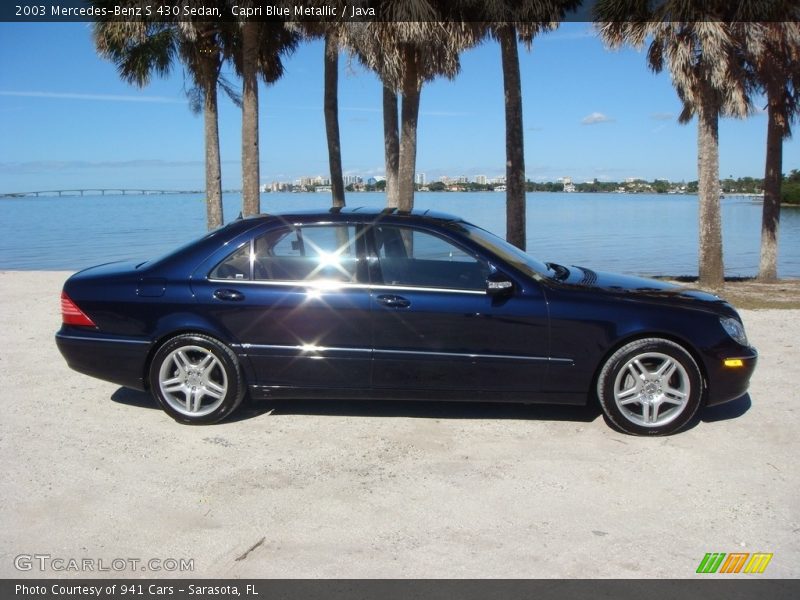 Capri Blue Metallic / Java 2003 Mercedes-Benz S 430 Sedan