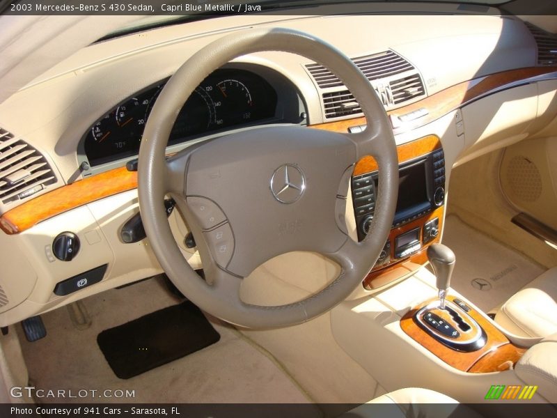 Capri Blue Metallic / Java 2003 Mercedes-Benz S 430 Sedan