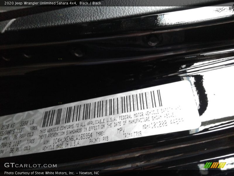 Black / Black 2020 Jeep Wrangler Unlimited Sahara 4x4