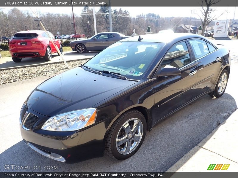 Carbon Black Metallic / Ebony 2009 Pontiac G6 V6 Sedan