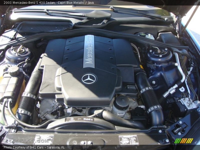 Capri Blue Metallic / Java 2003 Mercedes-Benz S 430 Sedan